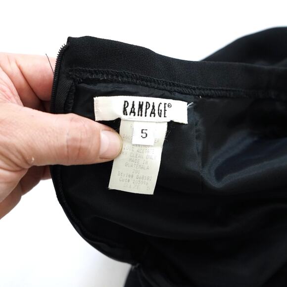 Vintage 90s Rampage Black Lolita Summer Skirt Womens 5 - Picture 2 of 2